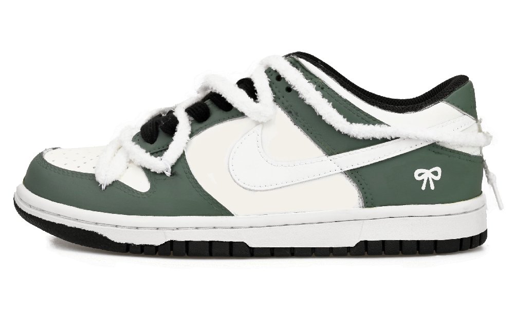 Nike Dunk Low-Top Skateboard Shoes GS Beige Green
