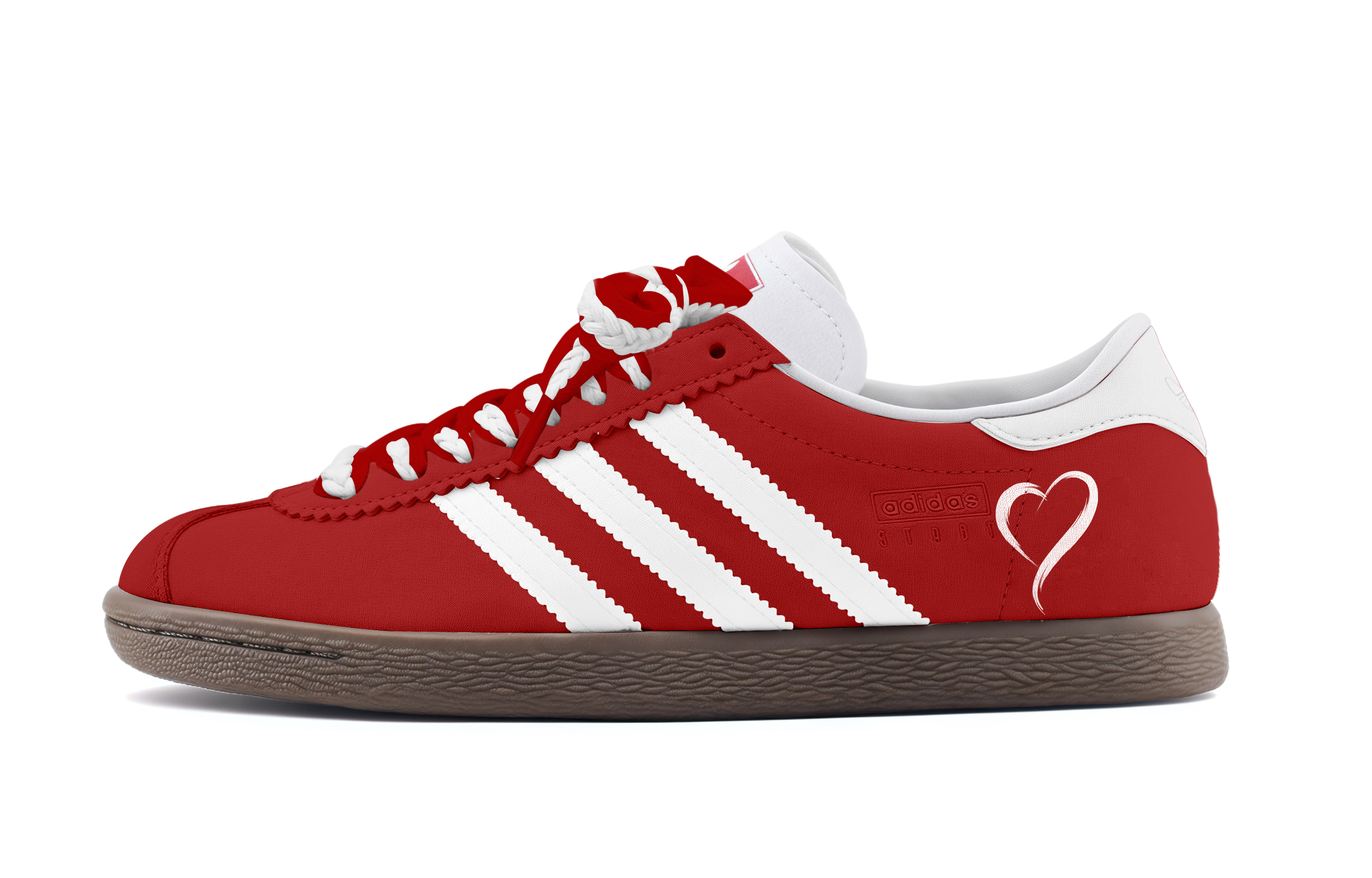 Adidas Originals Stadt Scarlet Moon Abrasion Resistant Low top German Army Trainers Unisex Red White