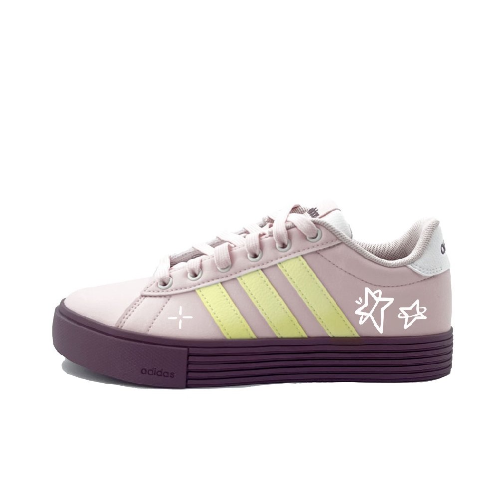 Adidas Daily 4.0 Abrasion Resistant Low Top Skateboard Shoes Unisex Pink