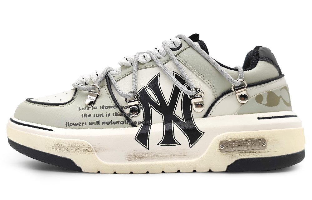 MLB Chunky Liner Wear-Resistant Height Increasing Low-Top Skateboard Shoes Unisex Sage Green