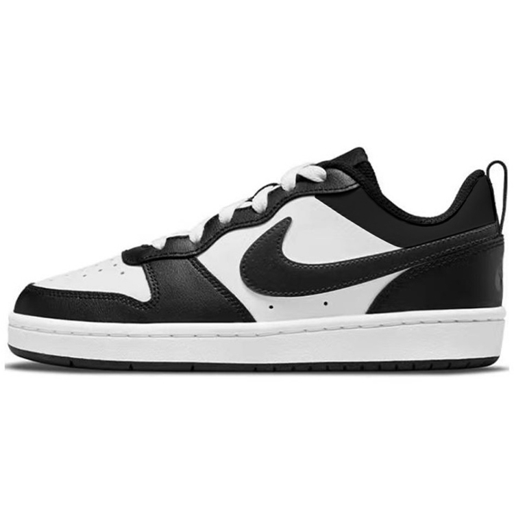 Nike Court Borough 2 Non slip Lightweight Low Top Skateboard Shoes GS Black White