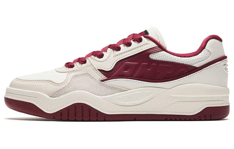 Anta Slam Anti-Slip And Wear-Resistant Height Increasing Low-Top Skateboard Shoes Men's White Red Gray