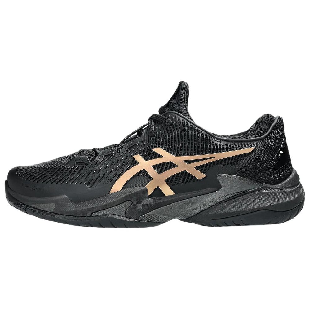 Asics Court FF 3 Novak Shock Absorbers Low Top Tennis Shoes Men's Black Gold