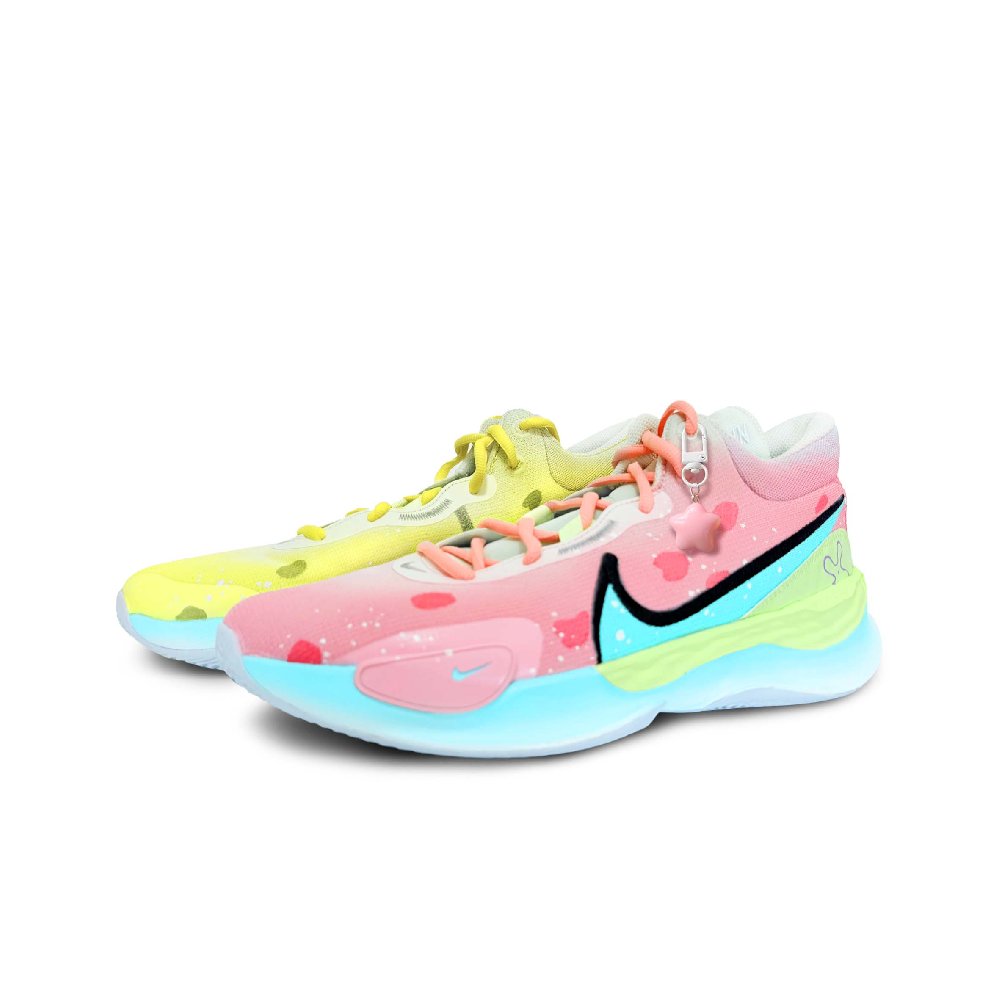 Nike Renew Elevate 3 Low Top Basketball Shoes Men's Yellow Pink