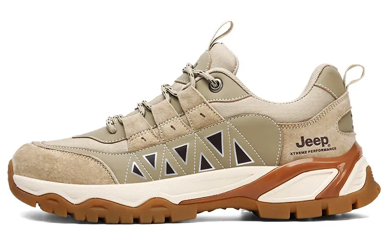Jeep Mountaineering Collection Low-Top Outdoor Shoes Men's Sand