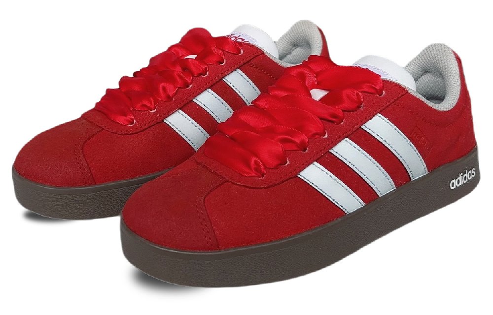 Adidas Neo VL Court 2.0 Abrasion Resistant, Lightweight, And Breathable Low Top Skateboard Shoes Unisex Red