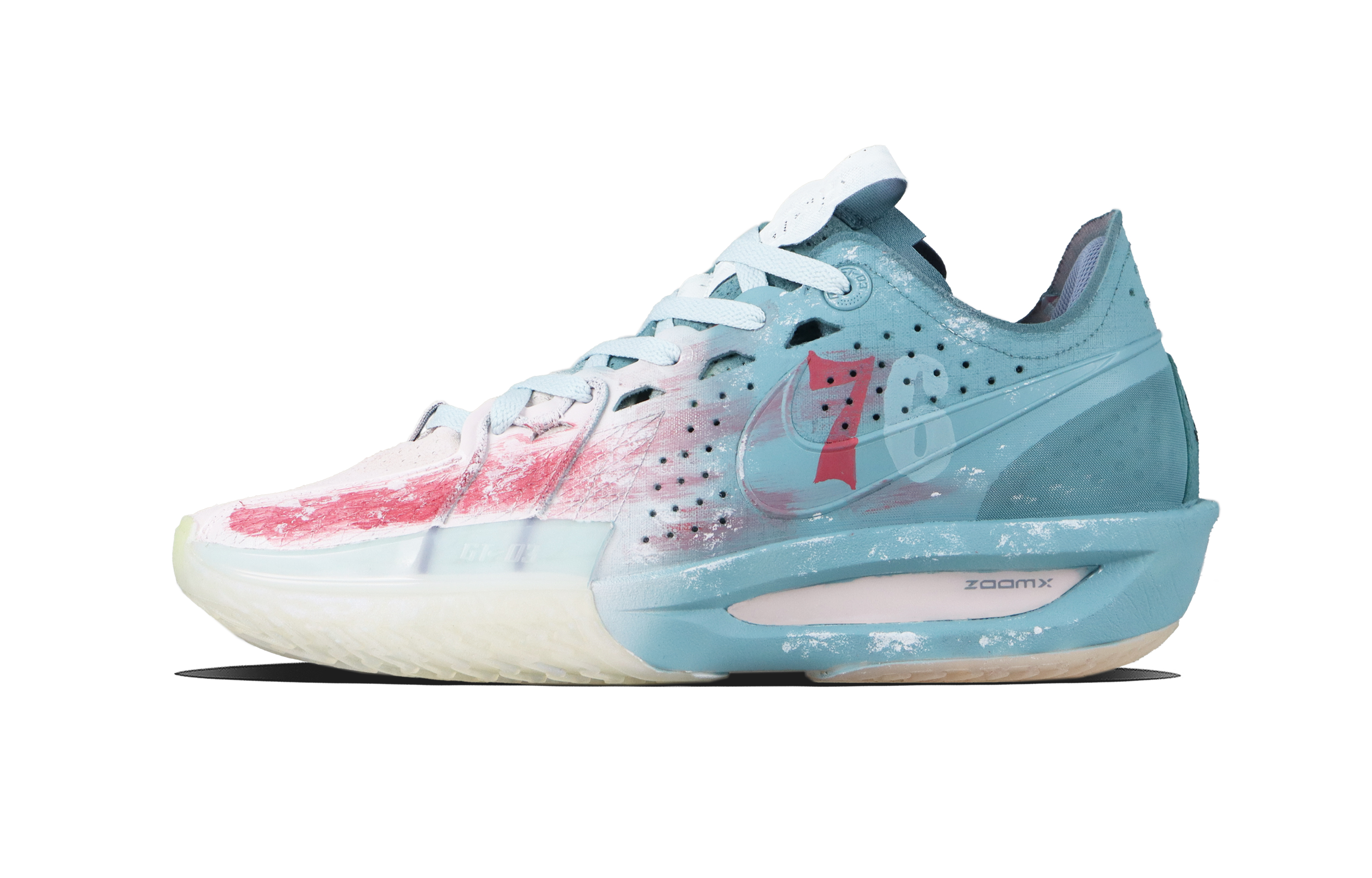 Nike Air Zoom G.T. Cut 3 Rendering Shock Absorbers Slip Resistant Low top Basketball Unisex Blue