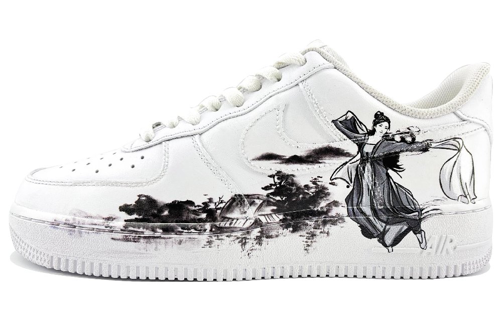 Nike Air Force 1 Low-Top Skateboard Shoes Men's White