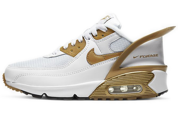 Nike Air Max 90 Flyease White Gold GS