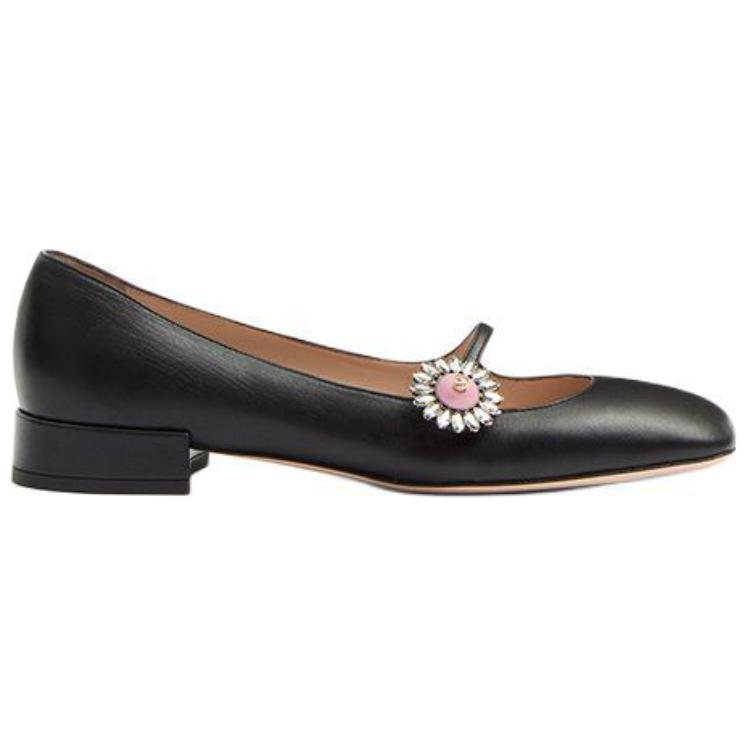Valentino Preshoes Embellished Square Toe Ballet Flats Women's