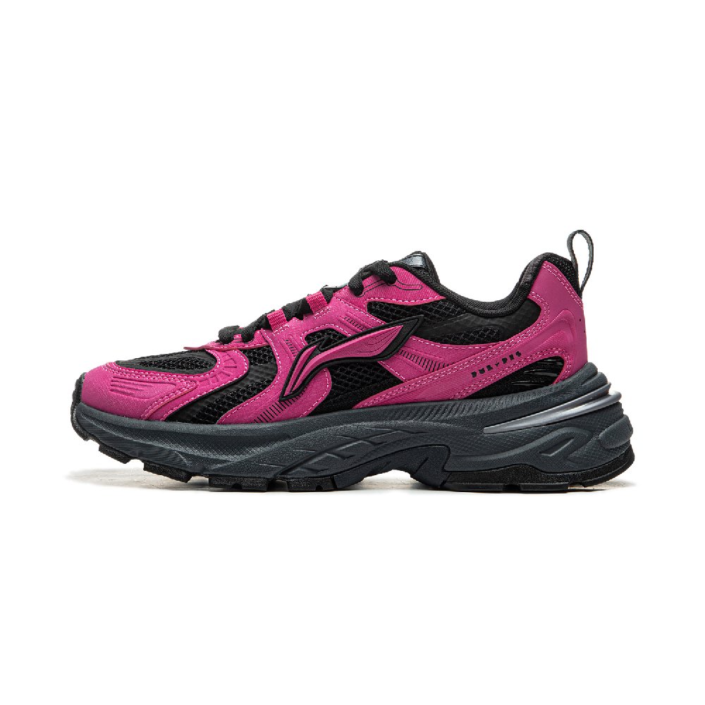 LiNing Beichen 2K Anti Slip Wear Resistant Low Top Chunky Sneakers Women's Rose Red