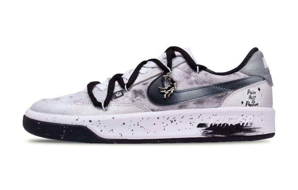 Nike SB Adversary Ink Mountains And Rivers Slip Resistant Low Top Skateboard Shoes Men's Light Gray
