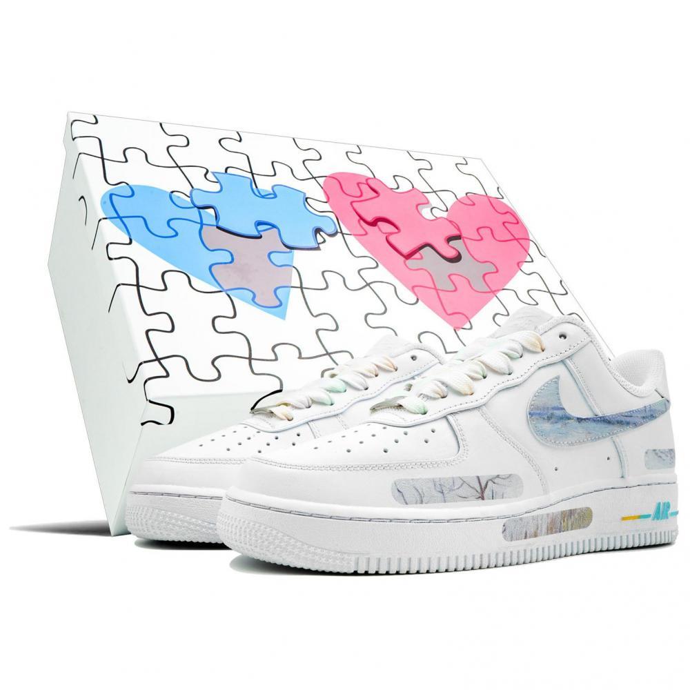 Nike Air Force 1 Skateboard Shoes Unisex Low Top Blue