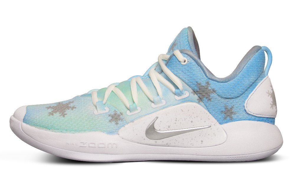 Nike Hyperdunk X Low Cushioning Anti-Slip And Wear-Resistant Coverage Support Low-Top Basketball Shoes Men's Blue Green