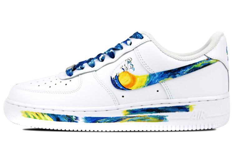 Nike Air Force 1 Skateboard Shoes Women's Low Top Blue/White