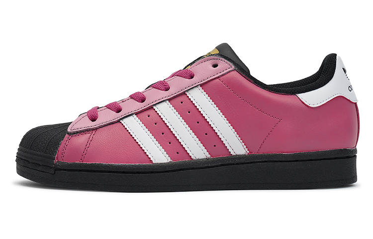 Adidas Originals Superstar Berry Moment, Strawberry Cake Lightweight Low Top Skateboard Shoes Women's Pink Black