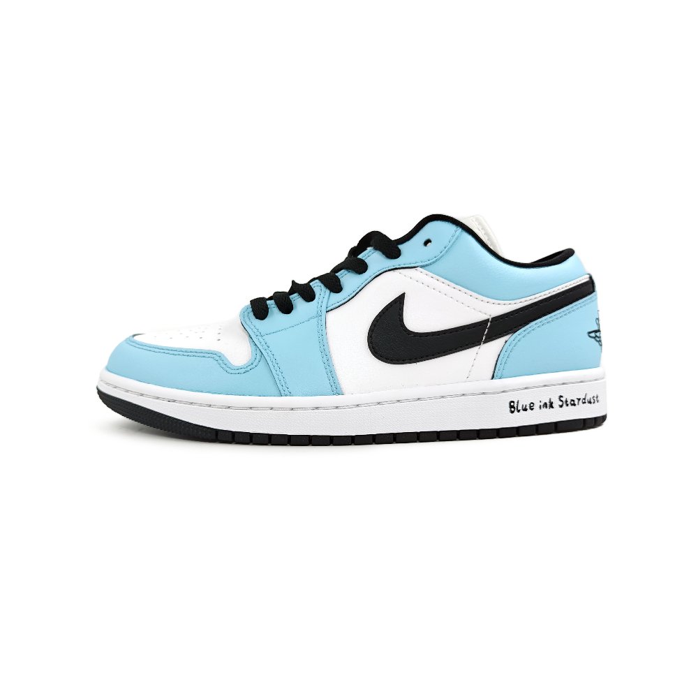 Jordan Air Jordan 1 Anti-Slip And Wear-Resistant Lightweight Low-Top Vintage Basketball Shoes Women's Blue White