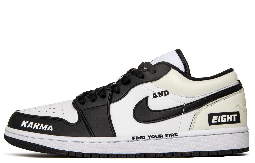 JORDAN Air JORDAN 1 Vintage Basketball Shoes Men Low-Top Black White