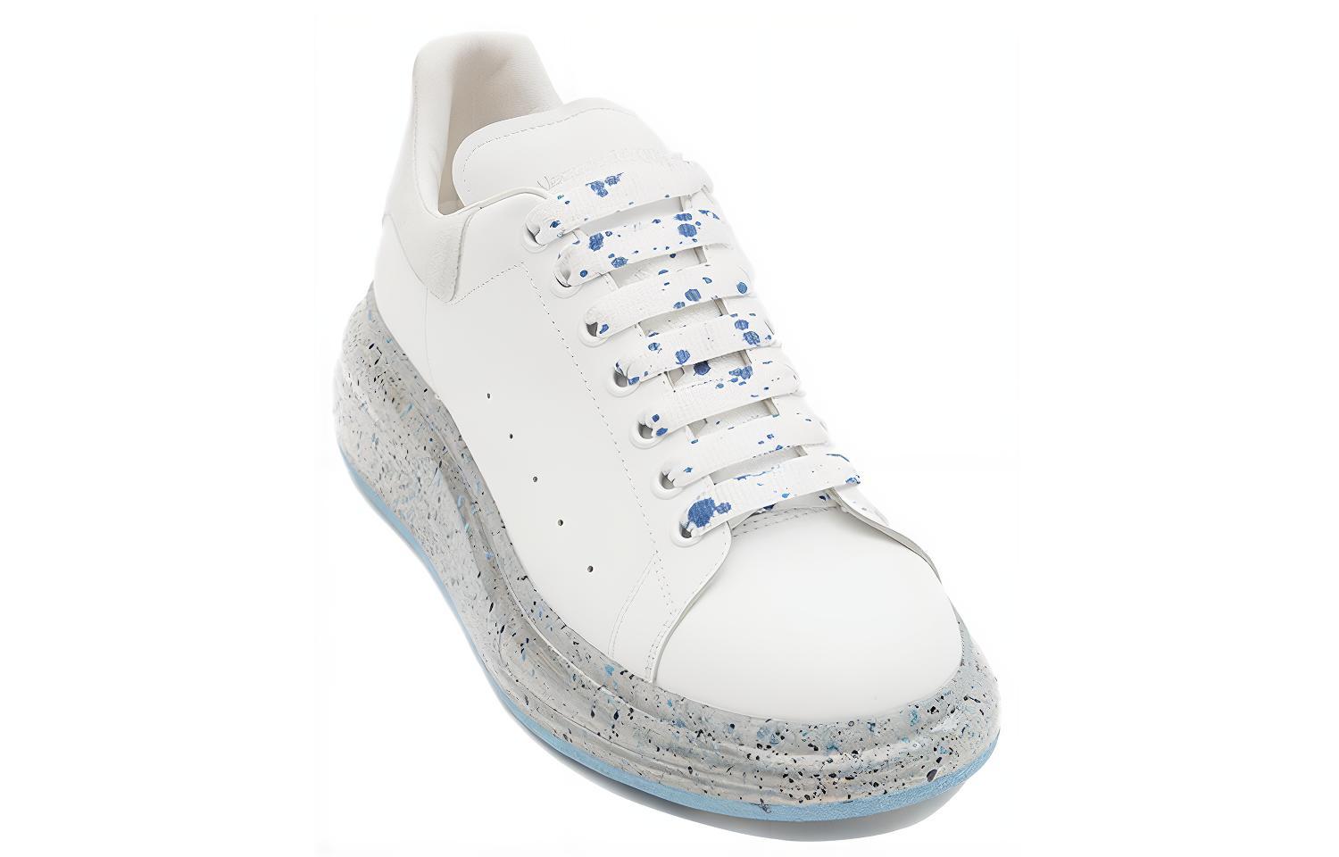 Alexander McQueen Oversized White Splatter Blue