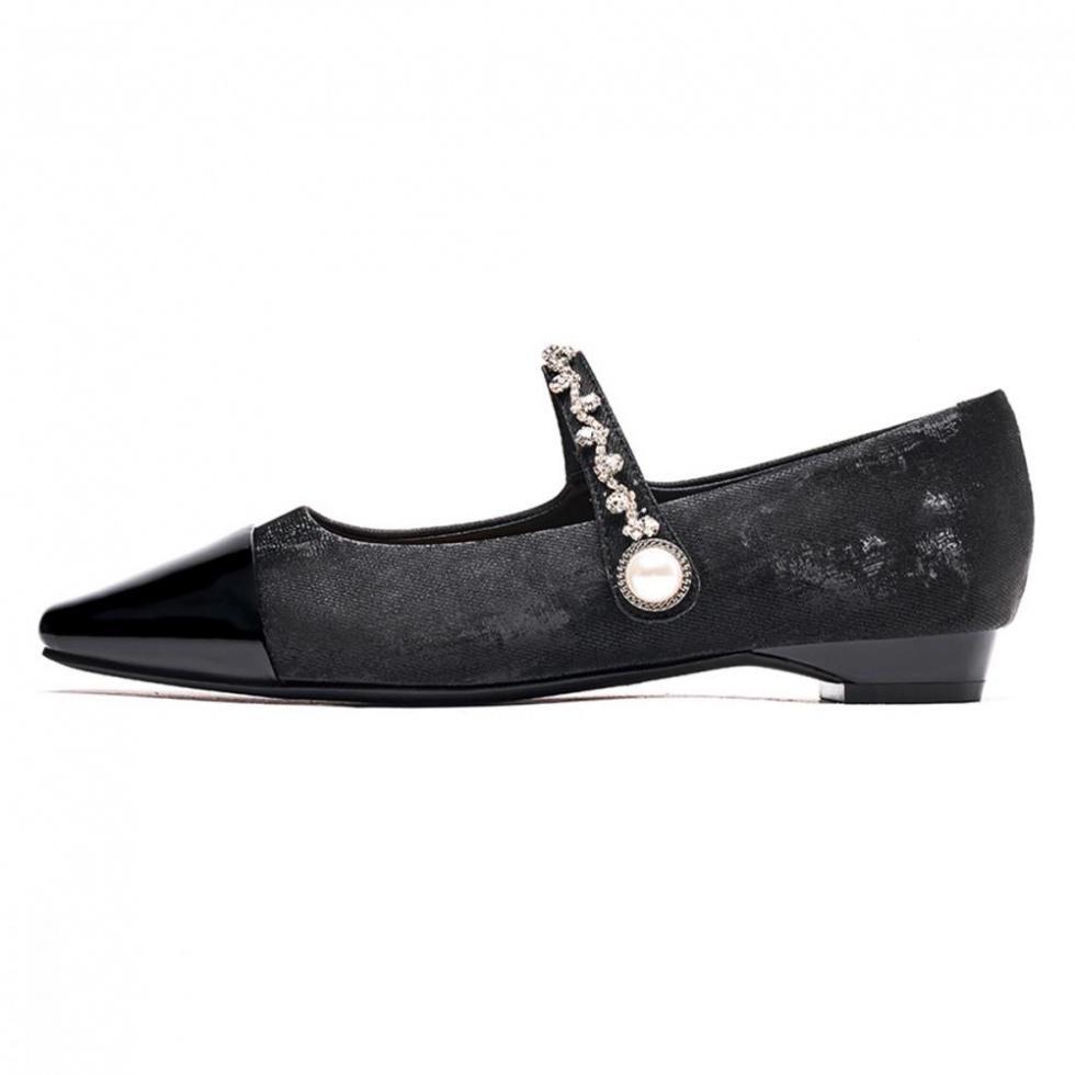 EBLAN Block Heel Mary Jane Shoes Women's Black