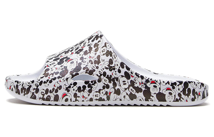Li Ning Disney X Li Ning Casual Fashion Mickey Slippers 'Standard White Black' Women's