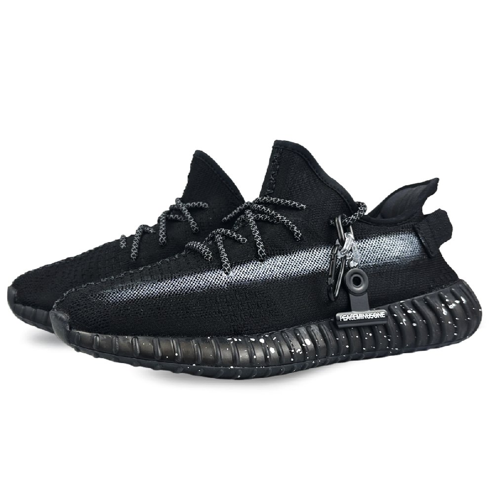 Adidas Originals Yeezy Boost 350 V2 Abrasion Resistant Low Top Casual Shoes Unisex Black White