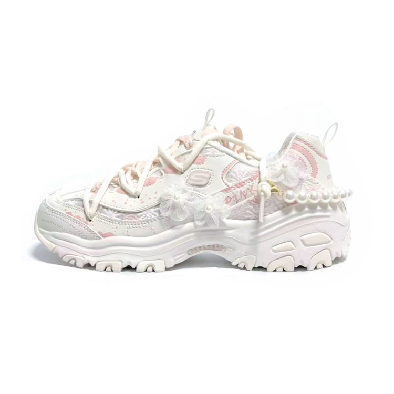 Skechers Love Of Cherry Blossom Anti Slip Wear Resistant Low Top Casual Shoes Women's