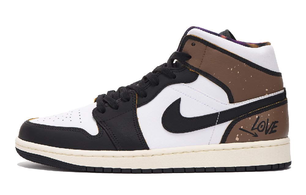 Jordan Air Jordan 1 High-Top Skateboard Shoes Men's Black Brown