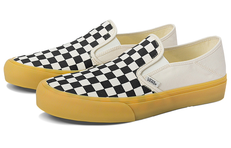 Vans Slip On "Checkerboard" Black Marshmallow Gum купить в интернет-магазине Yoocart с быстрой доставкой по России.