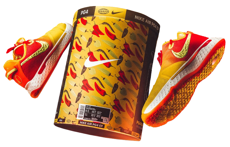 Nike PG 4 EP Mid-Top Color Matching Yellow/Red