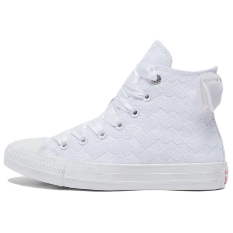 Converse All Star High Top Canvas Shoes Unisex White Red