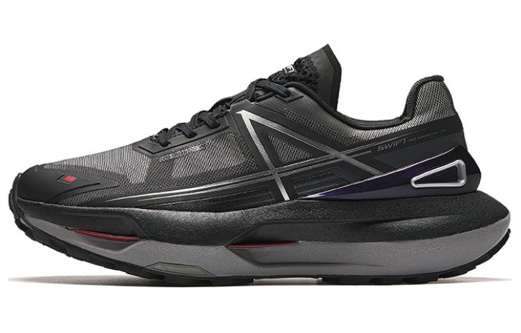 Anta Swift Durable Breathable Low Top Trail Running Shoes Men's Black
