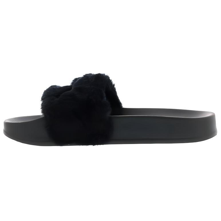 PUMA Fur Slide Fur Slide Black Women's