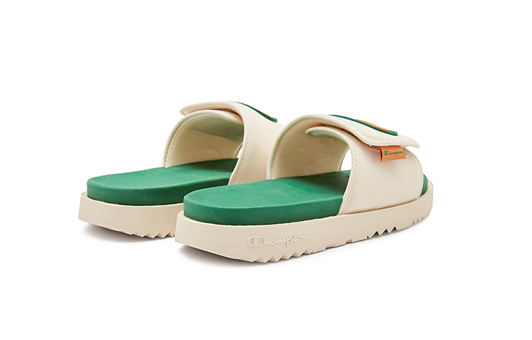 Champion Campus Slide Slippers Unisex Light Bone/Ivy Green купить в интернет-магазине Yoocart с быстрой доставкой по России.