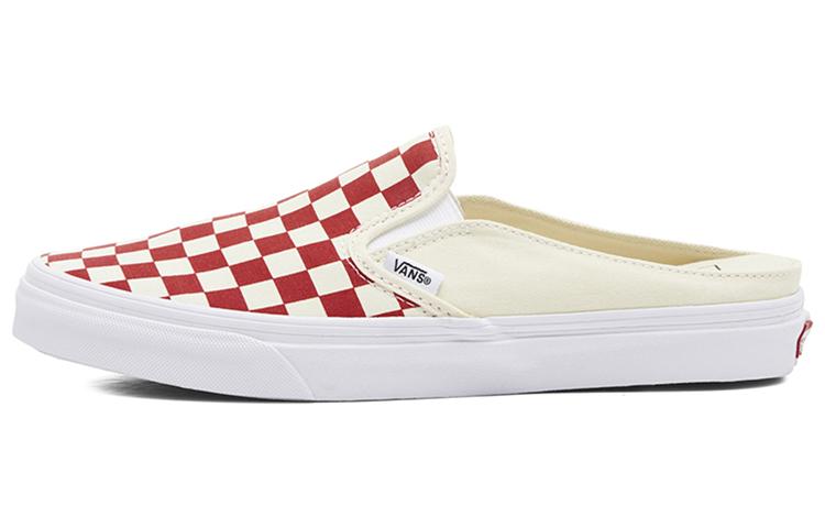 Vans Slip-on Low-Top Skateboard Shoes Unisex Red And White Plaid