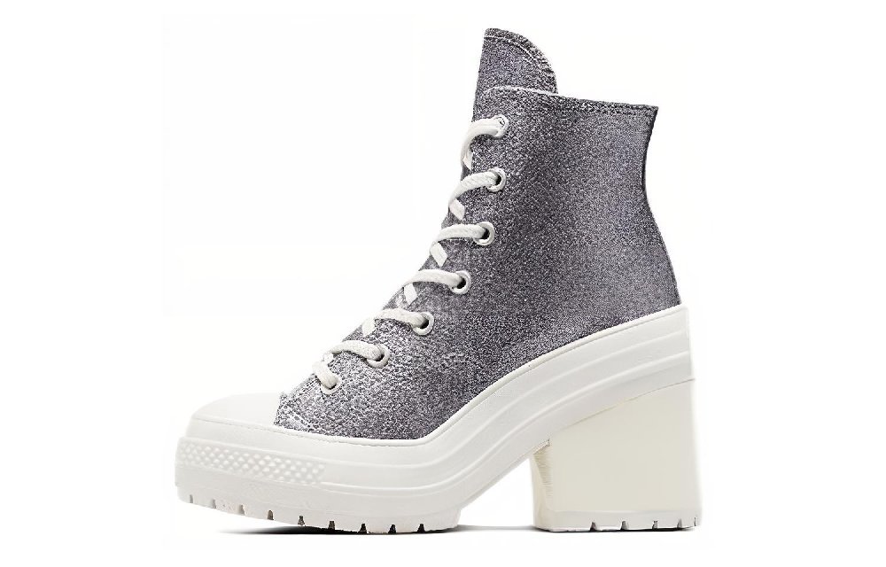 Converse Chuck 70 De Luxe Durable Breathable Mid-Top Canvas Shoes Women's Gray