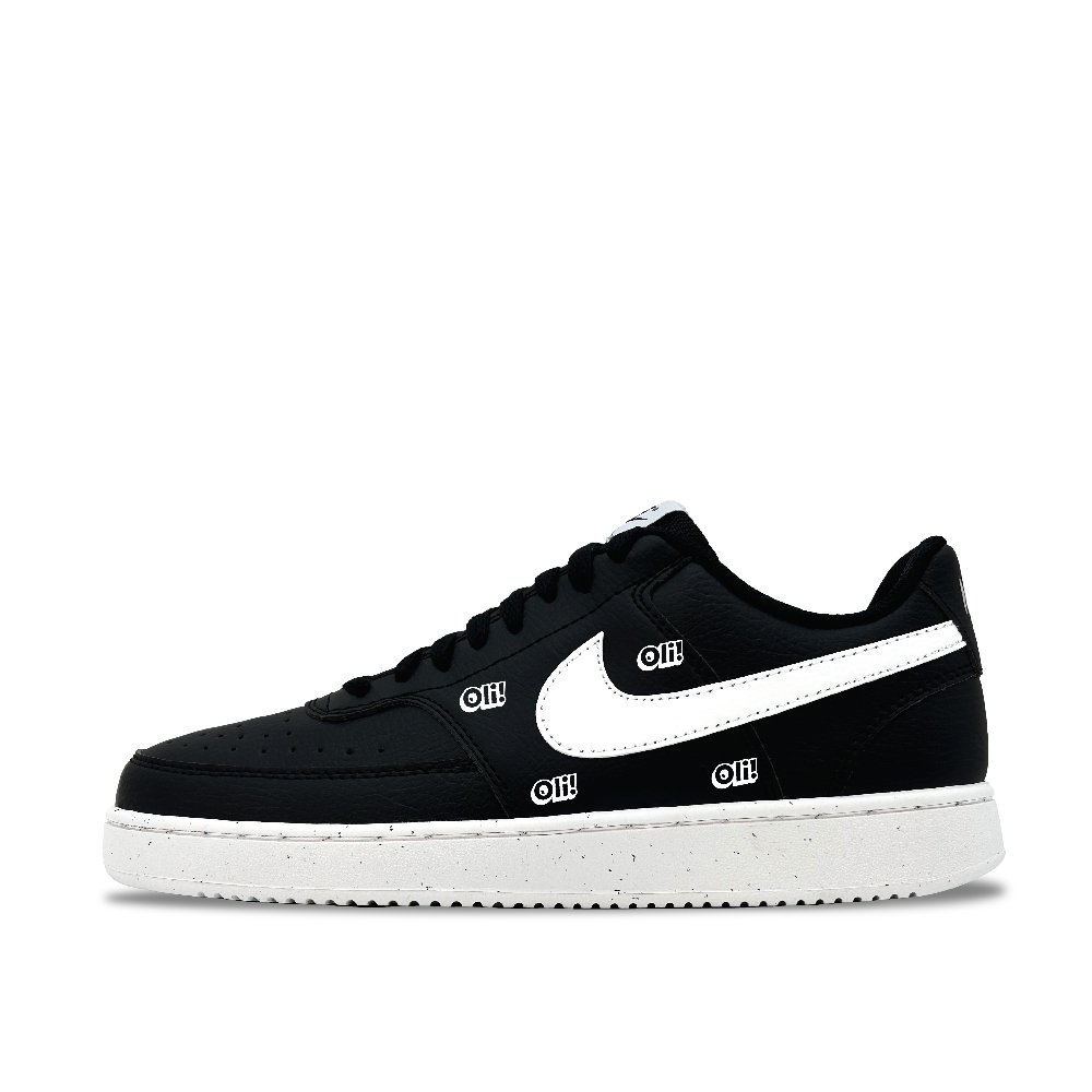 Nike Court Vision Release Anti Slip Wear Resistant Low Top Skateboard Shoes Men's Black White