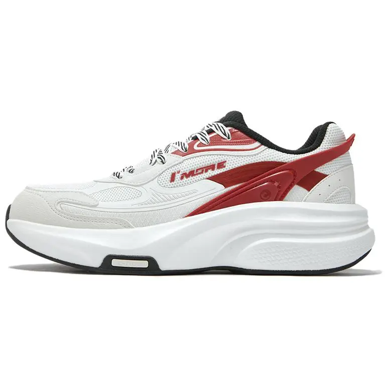 361° Wear resistant And Lightweight Low Top Casual Shoes Men's White Red