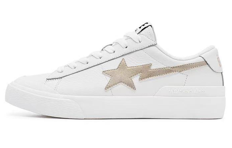 BAPE A BATHING APE Mad Sta White Gold