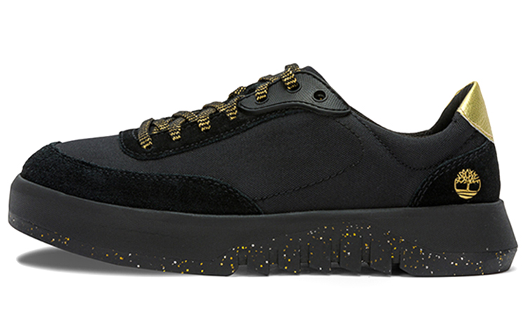 Timberland Supaway Leather And Fabric Oxford Trainers 'Black With Gold' Women's