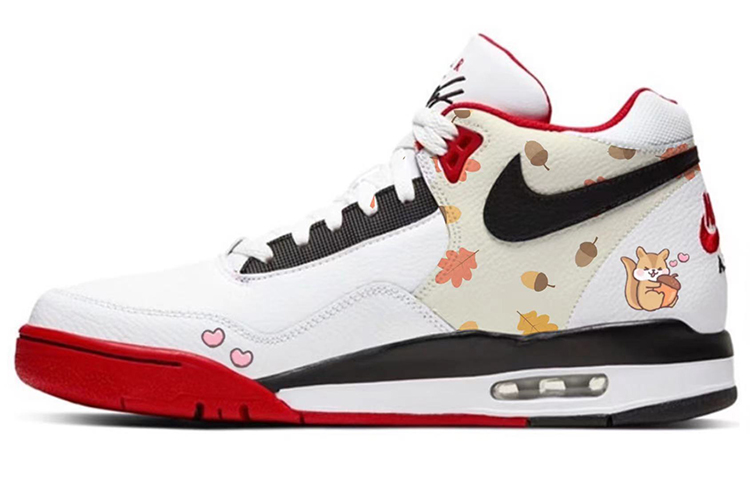 Nike Flight Legacy Vintage Basketball Shoes Men Mid-Top Red/White