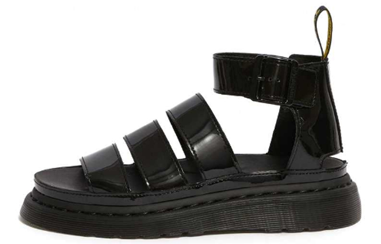 Dr. Martens Clarissa Ii Patent Leather Strap Sandals Black
