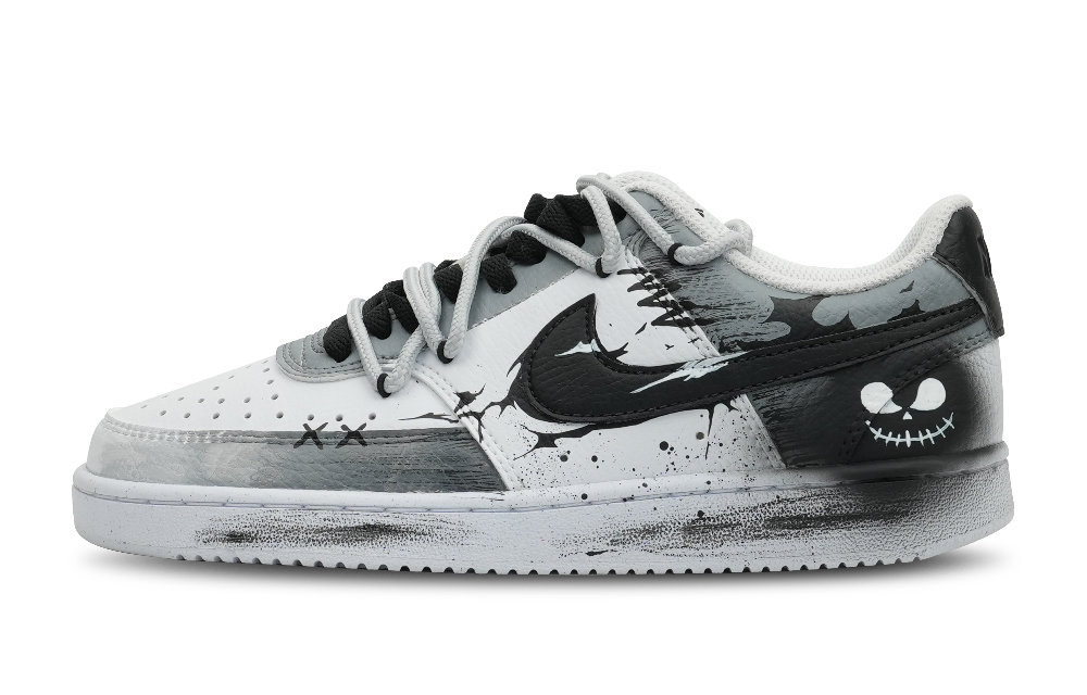 Nike Court Vision 1 Slip Resistant Abrasion Resistant Low top Skateboard Shoes Unisex White