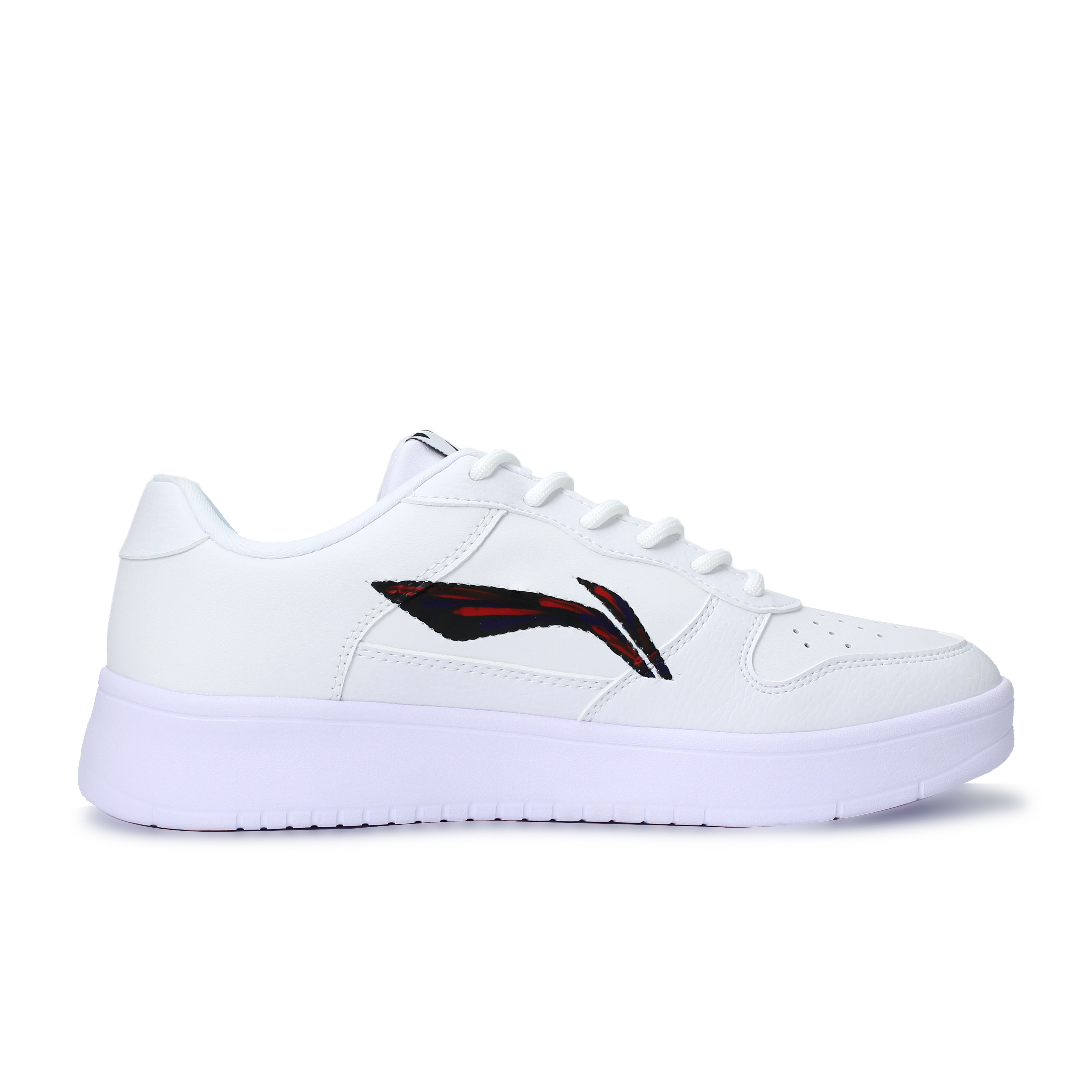 LiNing Pontoon Boats Wear resistant And Lightweight Low top Skateboard Shoes Unisex White