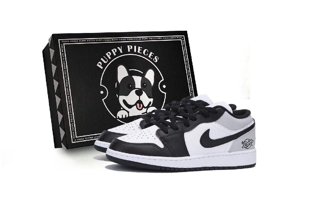 JORDAN Air JORDAN 1 Vintage Basketball Shoes Women's Low Top Black/Gray