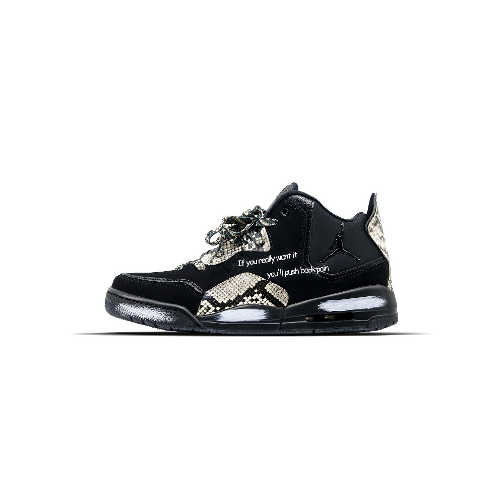 Jordan Courtside 23 Wear-resistant And Lightweight Mid-Top Vintage Basketball Shoes Men's Black