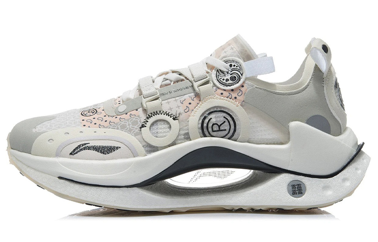 LiNing Jueying CRC Running Shoes Women's Low Top Cloud Rain Gray/Eggnog Gray