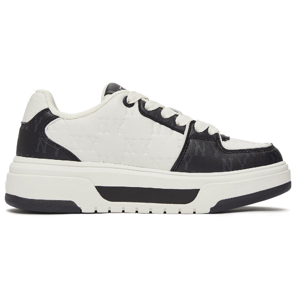 MLB New York Yankees Anti-Slip And Wear-Resistant Height Increasing Low-Top Skateboard Shoes Unisex Black White