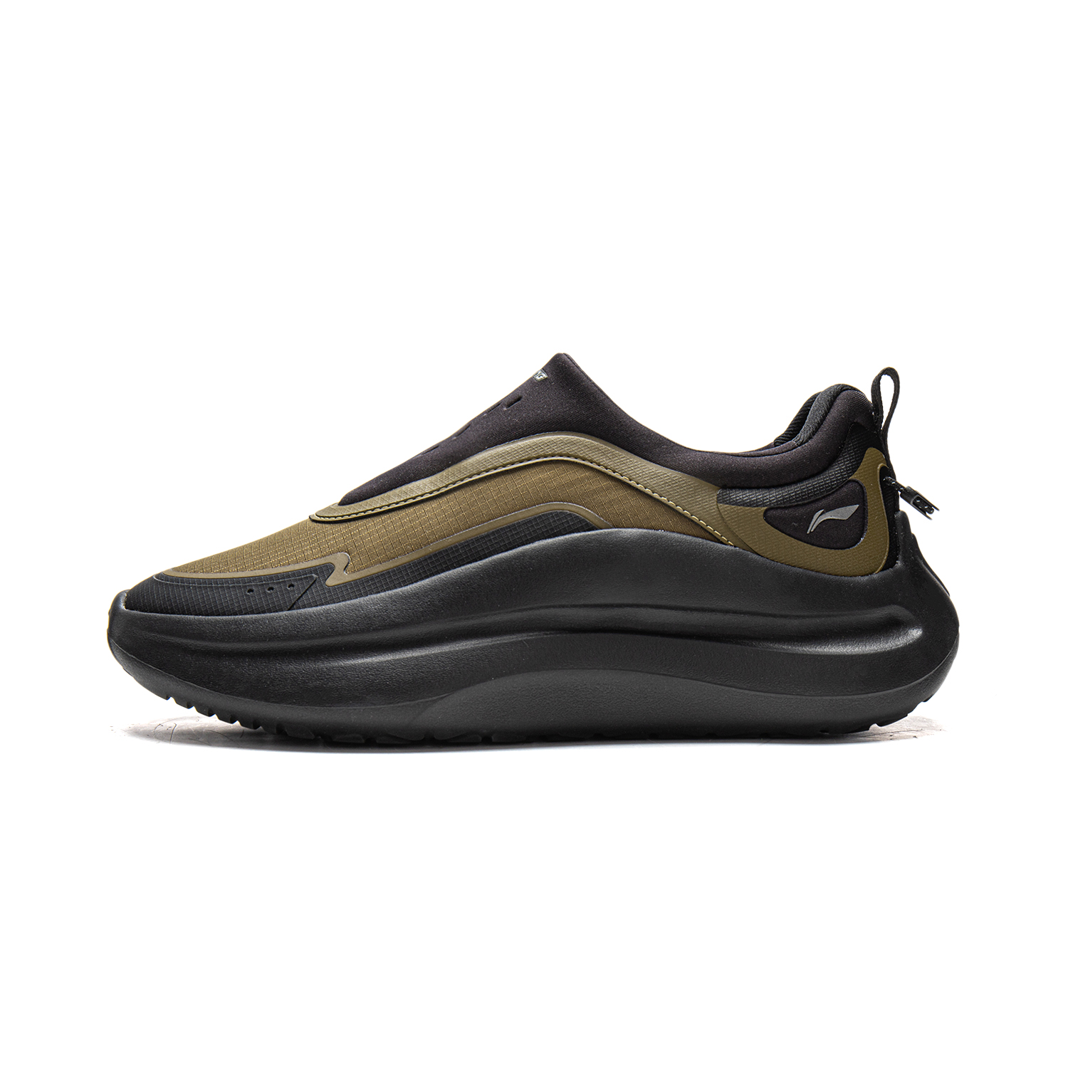 LINING Cloud Wave Lycra Casual Shoes Men's Low top Black/Olive Umber