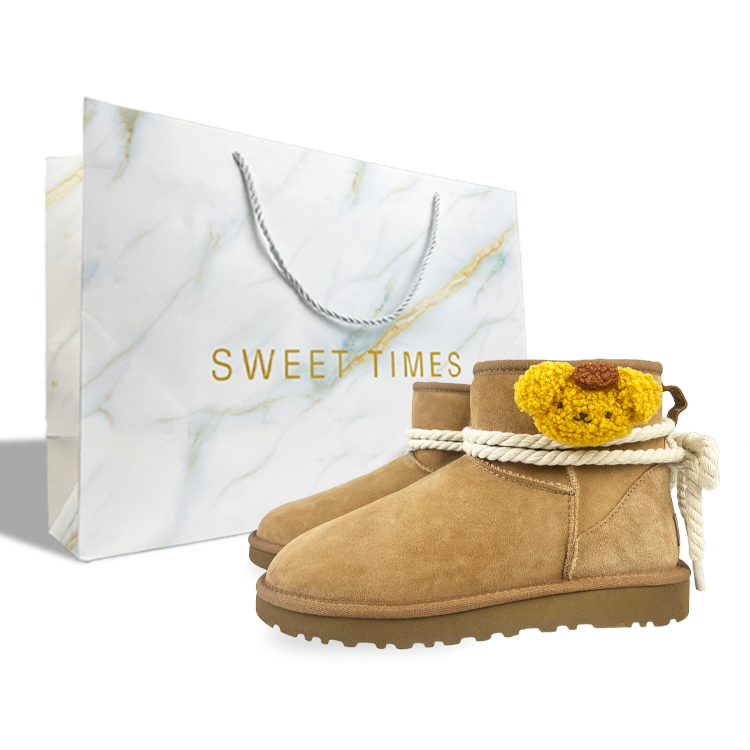 UGG CLASSIC MINI Gift Box Set Short Snow Boots Women's Chestnut